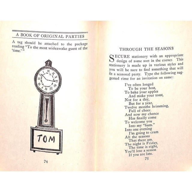 Paper "A Book of Original Parties" 1926 Owen, Ethel For Sale - Image 7 of 8