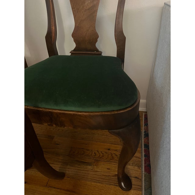 Chestnut Queen Anne Style Dining Chairs, Set of 3 For Sale - Image 8 of 8