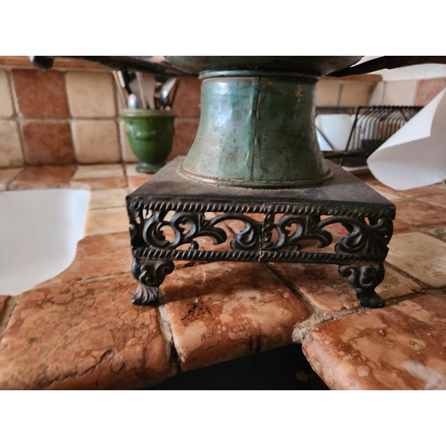 Antique Baroque Painted Iron Urn-Vase, 1890s For Sale - Image 4 of 7