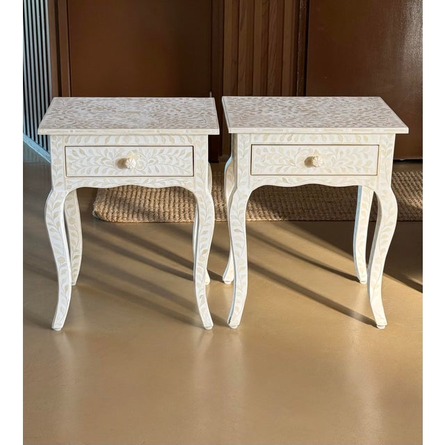 Pair of Mosaic Amira Nightstands by Restoration Hardware, 21st Century For Sale - Image 12 of 12