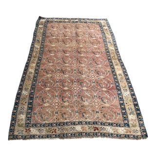 1960s Handmade Apricot Colour Turkish Rug For Sale