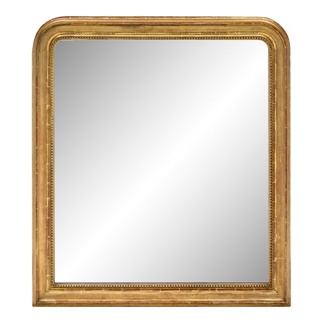French 19th Century Louis Philippe Giltwood Mirror For Sale
