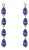 Nina Zhou Rhythm 2.45ctw Sapphire & Diamond Drop Earrings in 14k Gold For Sale