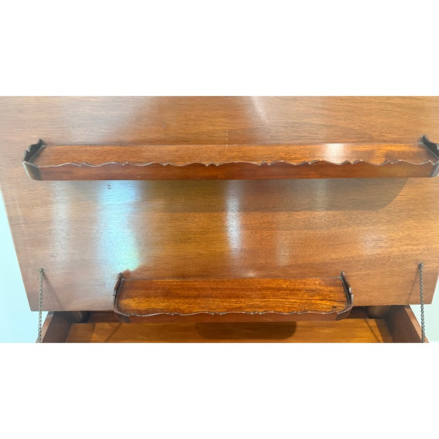 Vintage Flip-Top Bar Cabinet With Multiple Drawers & Storage For Sale - Image 13 of 13