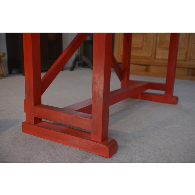 Industrial Beech Workshop Workbench, 1950s For Sale - Image 12 of 13