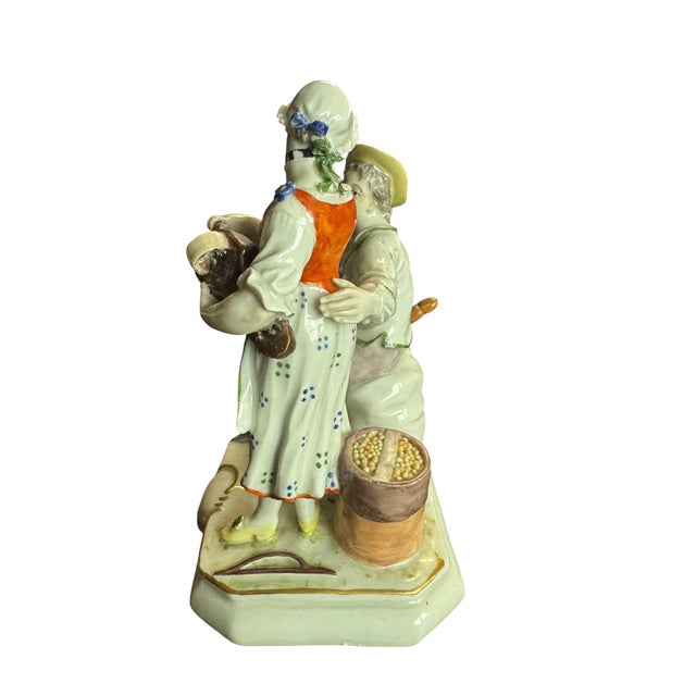 Baroque Porcelain Figure Group Dancing Peasant Couple from Ludwigsburg, 18th Century For Sale - Image 3 of 8