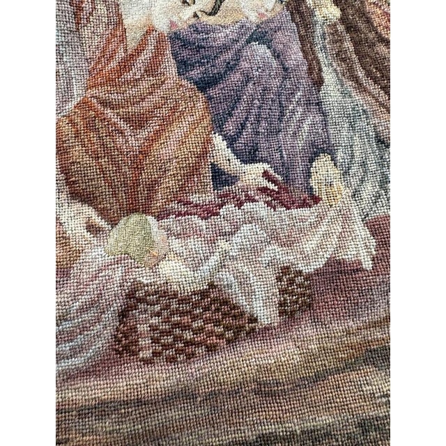 Vintage French Needlepoint Tapestry, 1950s For Sale - Image 17 of 18