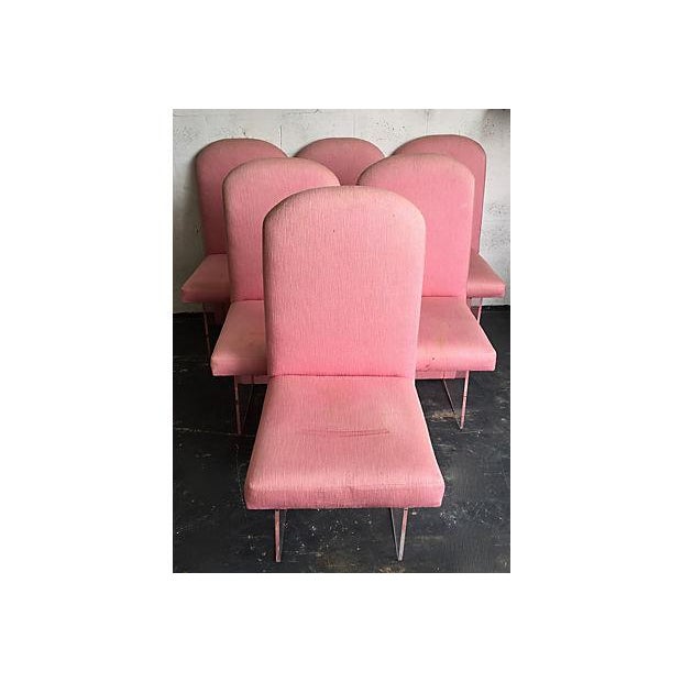 Pink & Lucite Dining Chairs Set of 6 Chairish