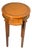 Maitland Smith Style Round Leather Wrapped Brass Gueridon Side Drink Table For Sale