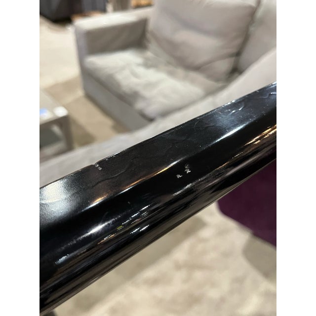 Henredon Black Wood "Scene 3" Wall Mirror For Sale In Las Vegas - Image 6 of 6