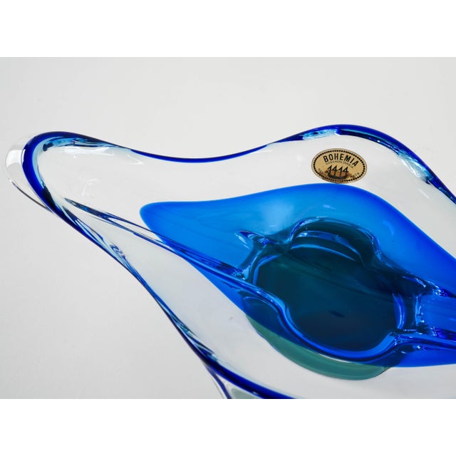 Glass Bohemia Platter, Czech Republic, 1970s For Sale - Image 7 of 12