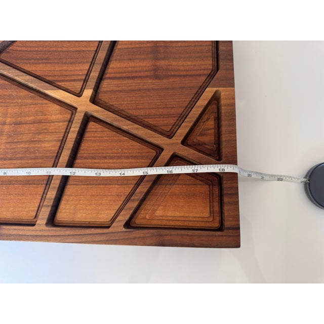 Modern Eco-Friendly Walnut Wood Puzzle Tray Signed Limited Edition From Materious, Chicago For Sale - Image 10 of 12