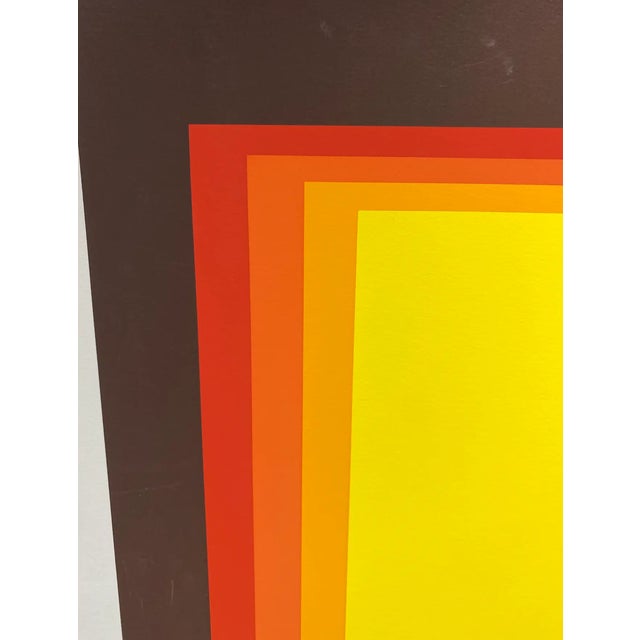Frank Rowland (1927-2012) "Fanfare," serigraph on paper, pencil signed and numbered from an edition of 275. Orange,...