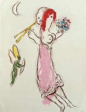 Marc Chagall, Daphnis et Chloé, 1960, Lithograph
