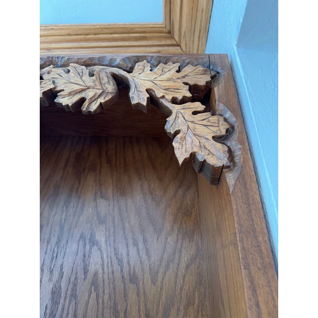 Wood Rare 1990s Disney Ray Kinman Custom Wood Carved Bookcases, Pair, Signed For Sale - Image 7 of 12