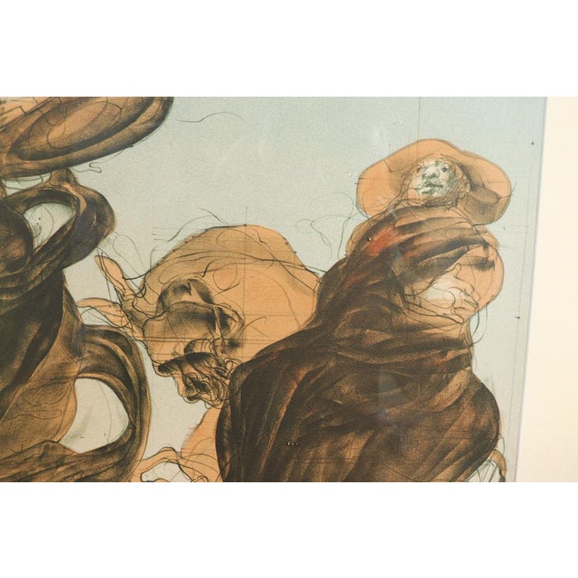 Claude Weisbuch, Surrealist Scene, 1972, Lithograph, Framed For Sale - Image 14 of 17