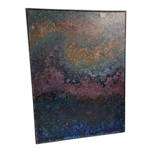 Large Textured Framed Abstract Painting Signed “Vanessa Biagioni Fall ’92”