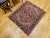 Vintage Persian Heriz Serapi Rug, Hand-Knotted Wool, Geometric Pattern, Brick-Red & Ivory, 4x4 For Sale - Image 12 of 18