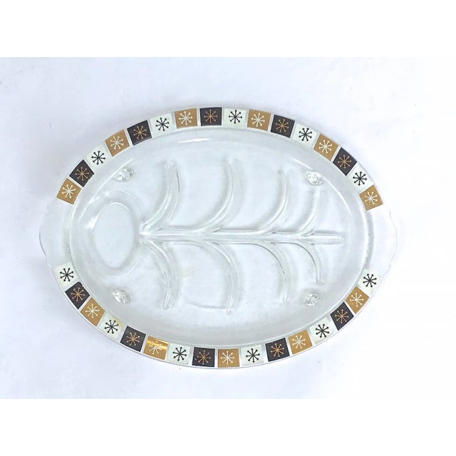 Mid-Century Modern Mid-Century Modern Glass Roast Serving Platter For Sale - Image 3 of 5