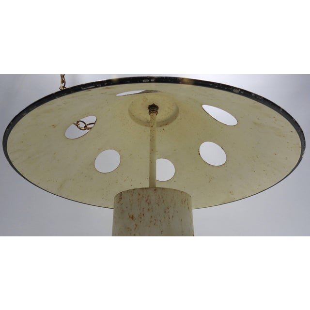 Folk Art Mid-Century French Tole Metal Chandelier For Sale - Image 3 of 11
