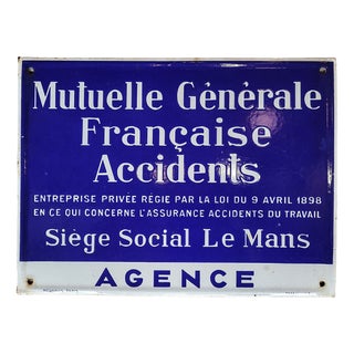 Vintage Enamelled Plaque, 1950s For Sale