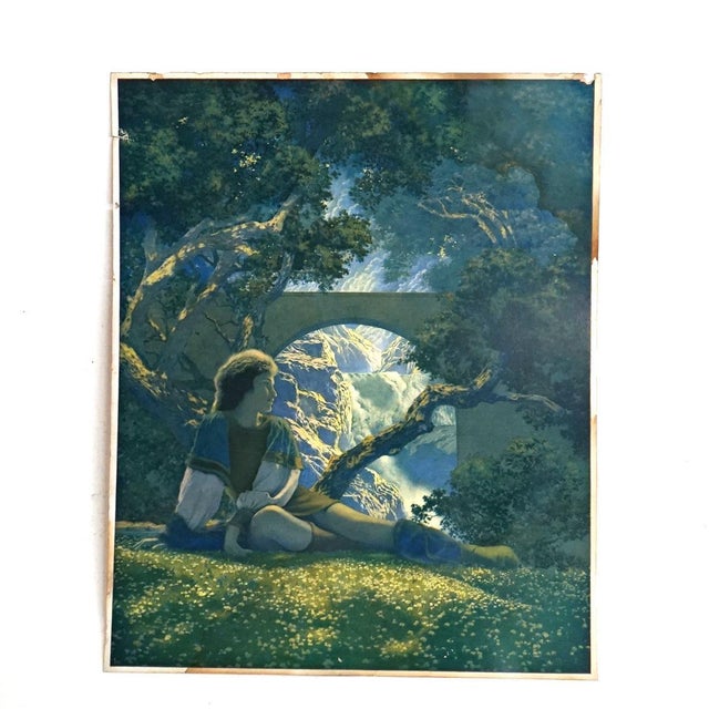 Paper Three Art Deco Maxfield Parrish Prints Including “The Prince” C1920 For Sale - Image 7 of 9