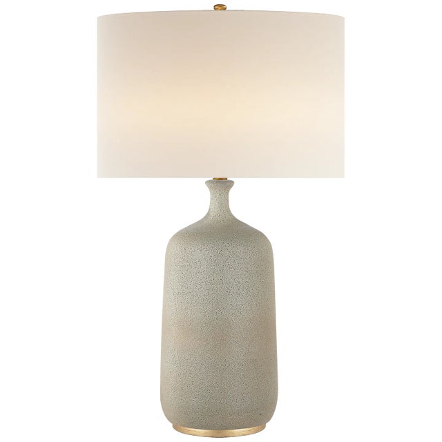 AERIN for Visual Comfort Signature Culloden Table Lamp in Volcanic Ivory with Linen Shade For Sale