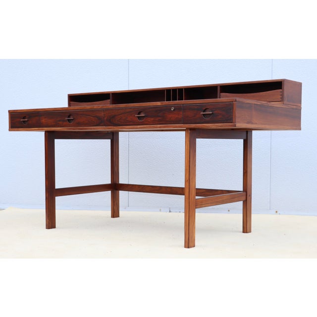 Wood Peter Løvig Nielsen Rosewood Partners Desk For Sale - Image 7 of 12