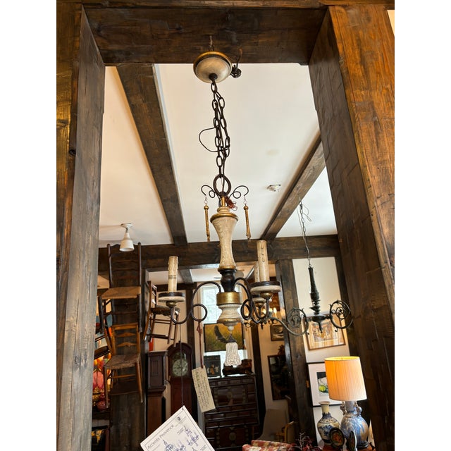 Early 21st Century Vintage Style 3 Light Chandelier For Sale - Image 5 of 9