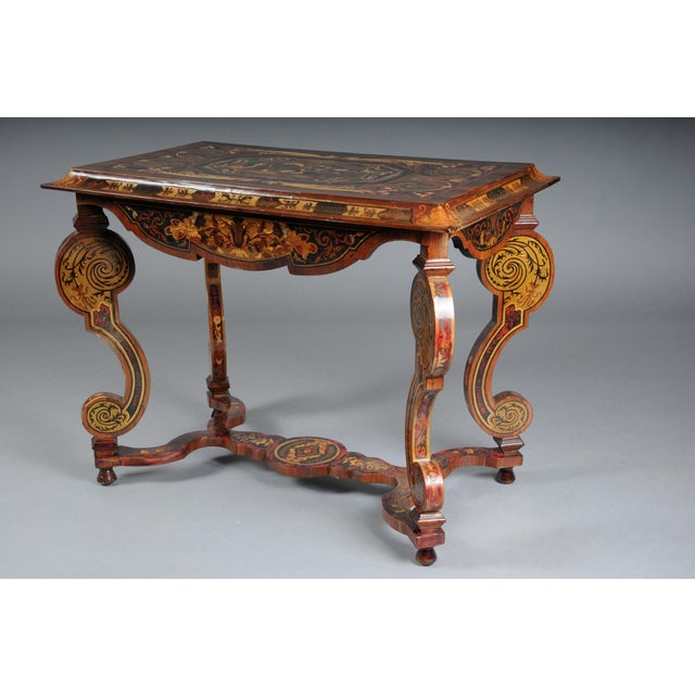 Wood Boulle Inlaid Table in Wood For Sale - Image 7 of 18