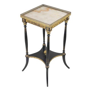 Antique Mid-19th Century Ebony and Gilded Metal Altana Dining Table For Sale