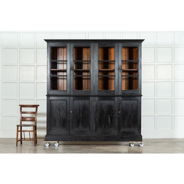 Large 19th Century English Pine Bleached Bookcases, 1900s For Sale - Image 4 of 12