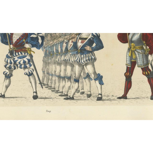 Title: The Cantons of Zug and Bern – A Striking Display of Swiss Military and Civic Pride : This detailed hand-colored...