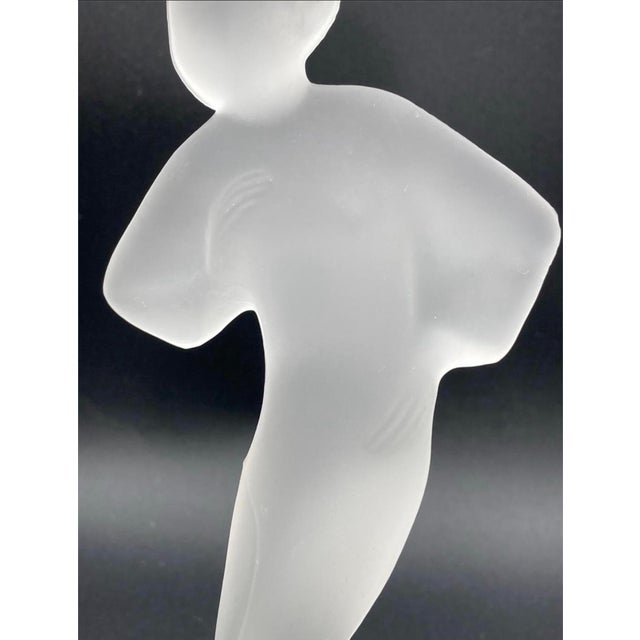 Art Deco 1930s Frosted Art Deco Dancing Lady Figurine For Sale - Image 3 of 8