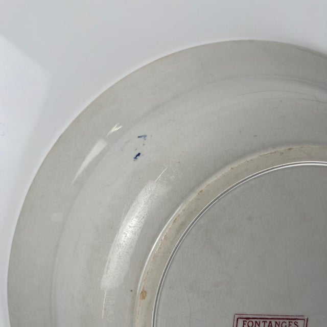 Large Fontange Hollow Dish in Earthernware from Sarreguemines, 19th-20th Century For Sale - Image 6 of 10