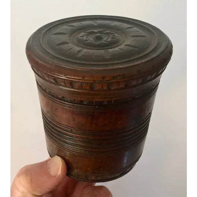 Antique Early 19th Century George III Carved and Turned Mahogany Treen Box For Sale - Image 11 of 13