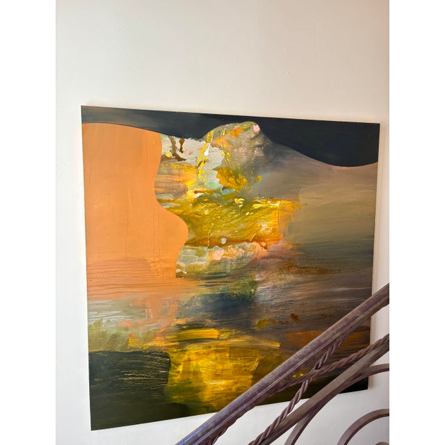 Abstract Josh Goldberg “Sensorium Dei” Large-Scale Abstract Acrylic Painting, 72" X 72" For Sale - Image 3 of 6