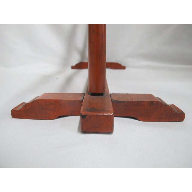 Japanese Lacquer Display Rack With Painted Gilt Chrysanthemum Full Moon Design For Sale - Image 9 of 10