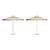 Desert Sand 9' Patio Umbrella, Tan & White, Set of 2 For Sale