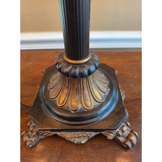 Late 20th Century Hollywood Regency Pinapple Bouillotte Double Arm Table Lamp For Sale - Image 11 of 13