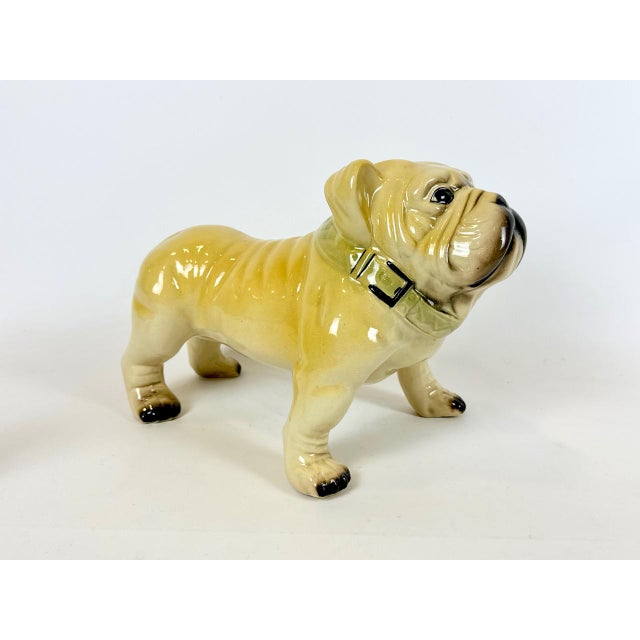 Large Vintage Bulldog Dog Figurine in Porcelain, 1960s For Sale - Image 10 of 10