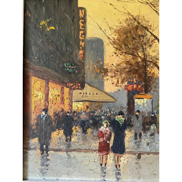 1930s 1930s Oil on canvas depicting a view of Paris in the Montparnasse setting by Audry For Sale - Image 5 of 11