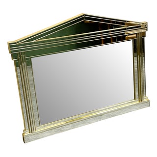 Large Vintage Hollywood Regency Horizontal Mirror by De Knudt, Belgium, 1980s For Sale
