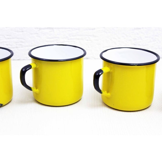 Enameled Metal Cups, 1980s, Set of 5 For Sale - Image 10 of 12