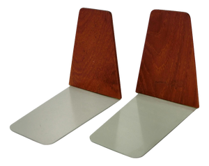 Mid-Century Danish Teak Bookends attributed to Kai Kristiansen for Feldballes, 1960s, Set of 2