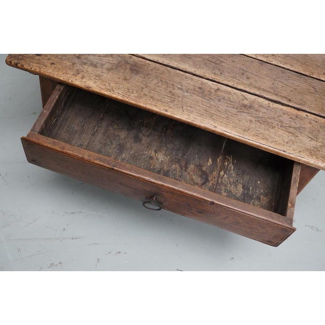 Antique Spanish Farmhouse Rustic Chestnut Coffee Table For Sale - Image 13 of 18