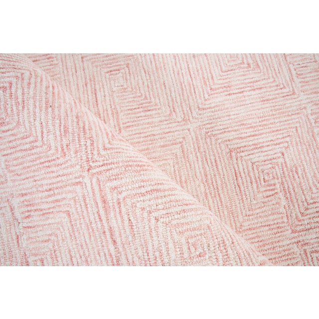 Exquisite Rugs Exquisite Rugs Barnham Tufted New Zealand Wool & Cotton Pink/Ivory Rug-12'X15' For Sale - Image 4 of 7