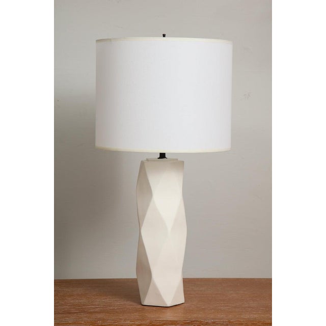 Bespoke Cubist Inspired Plaster Lamps - a Pair For Sale - Image 9 of 11