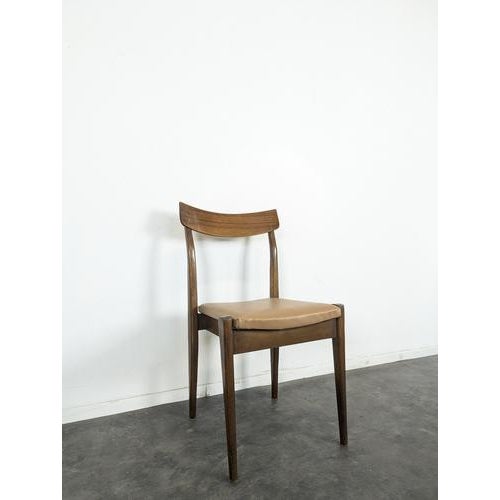 Vinatge Scandinavian Brown Chairs, Set of 5 For Sale - Image 4 of 11