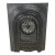 Late 19th Century Cast Iron Fireplace & Insert With Sunburst Spandrels 27" X 21" For Sale